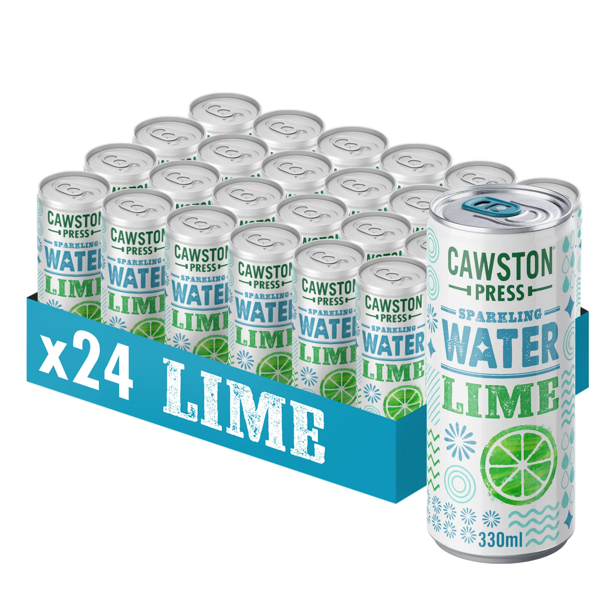 Sparkling Water Lime 330ml (24 Pack)